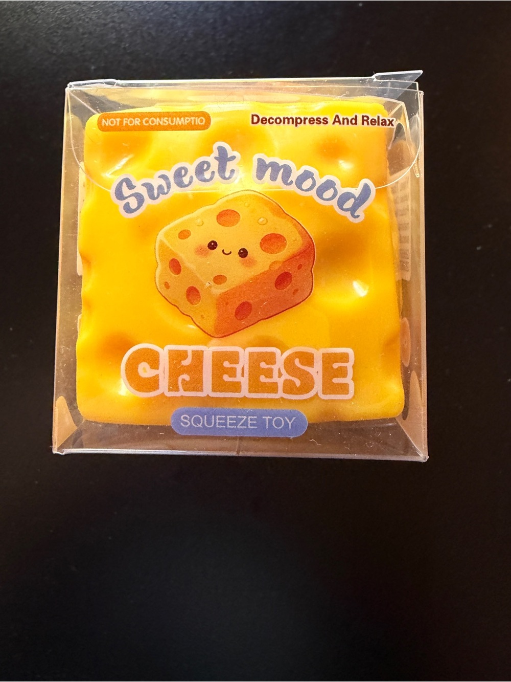 New Squishy Crunchy Sweet Mood Cheese Squeeze Toy Fidget  ASMR Tactile Textured